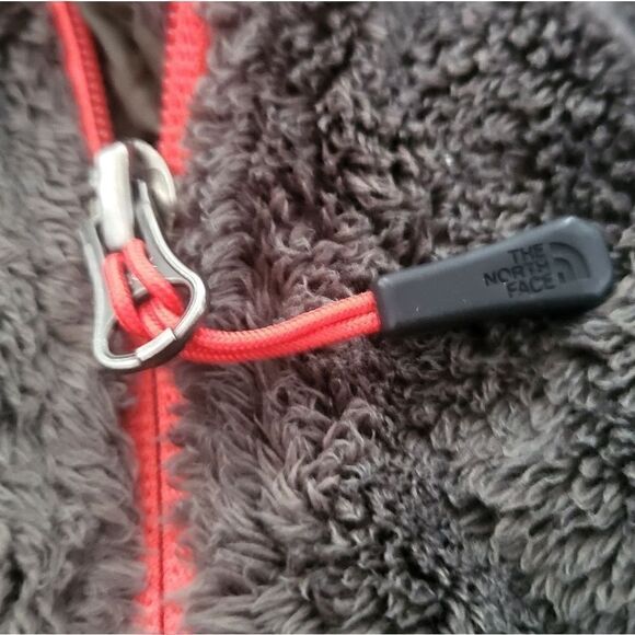 The North Face Osito Jacket size med dark green and neon pink super soft comfy - Picture 6 of 6